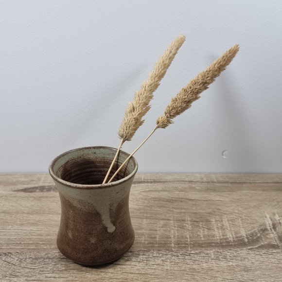 Vintage Other - 1970s Signed Studio Pottery Tumbler Vase Boho